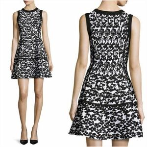 Kate Spade Floral Jacquard Knit Fit & Flare Dress